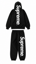 SUPREME BLACK WHITE TRACKSUIT