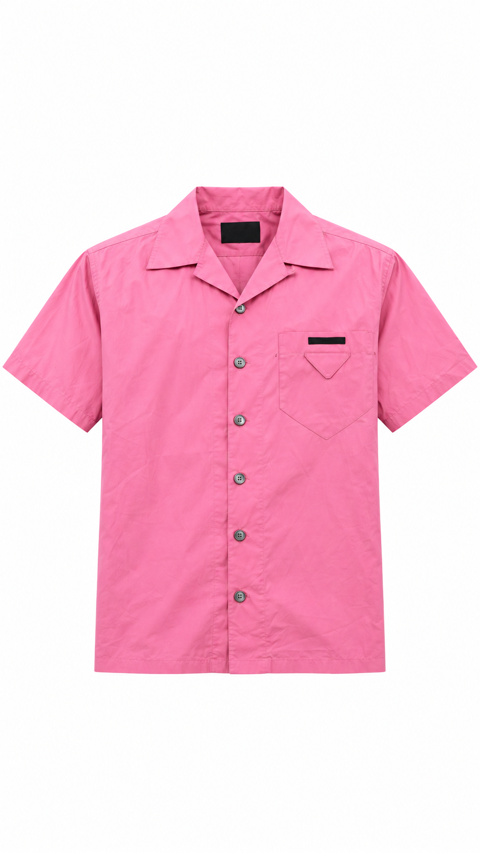 Prada Men's Bowling Short Sleeve Shirt Pink I Authenticity Guaranteed