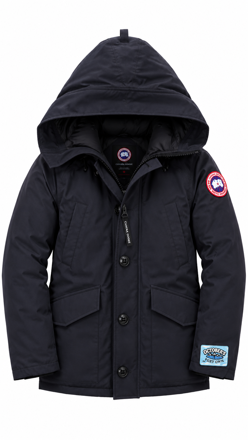 Canada Goose womens Montebello navy winter down parka coat I Authenticity Guaranteed