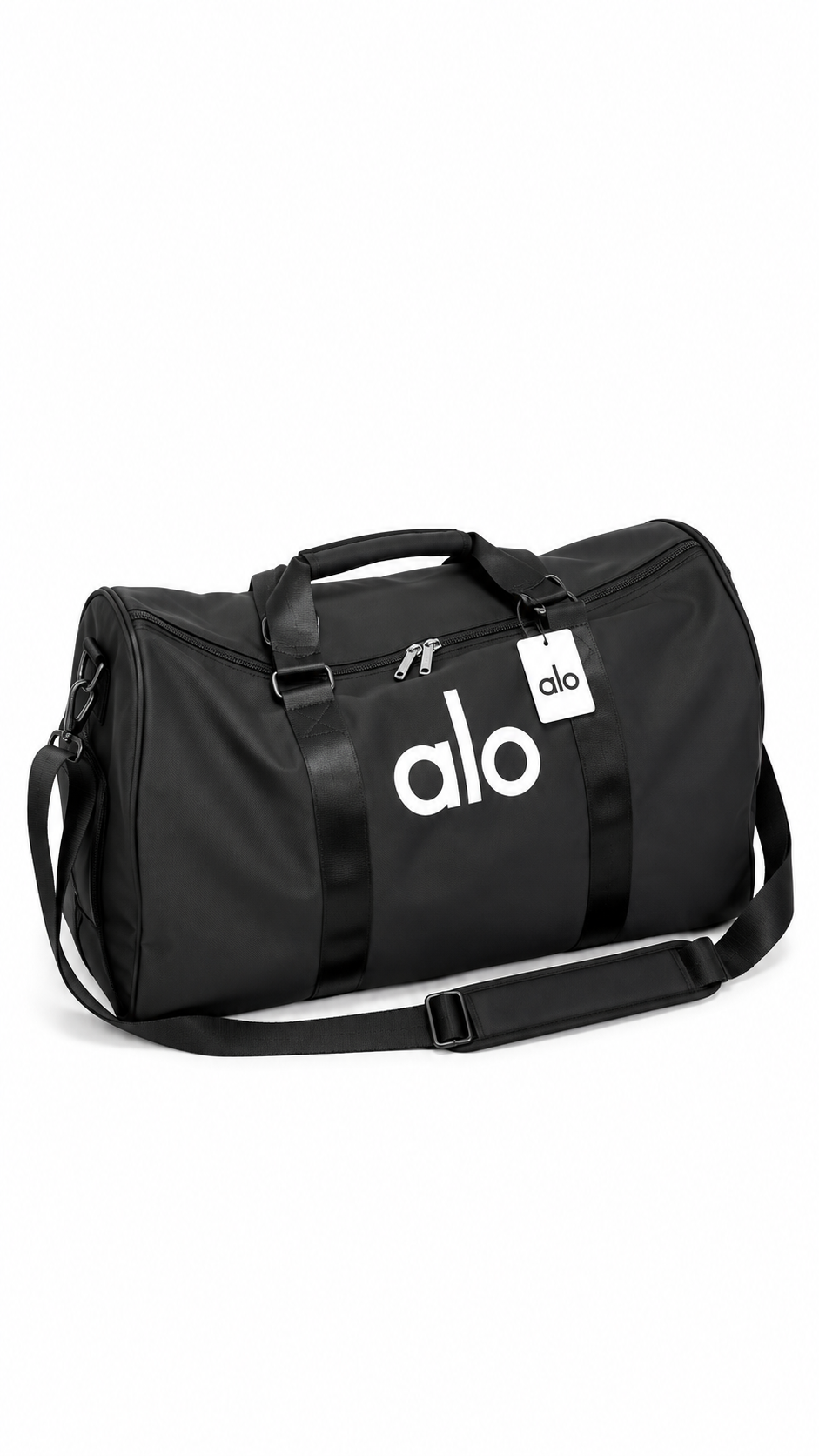 Ladies Black ALO Duffle Gym School Bag