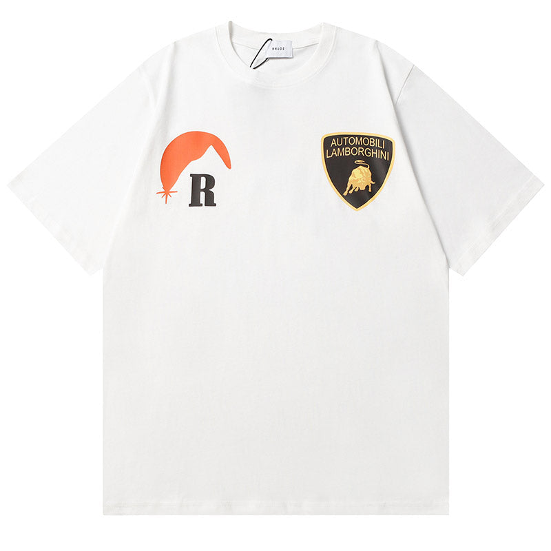 Rhude ‘Vintage White’ Lamborghini Moonlight Tee - L