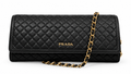 Prada Women's Quited Wallet On Chain Crossbody Bag Black I Authenticity Guaranteed