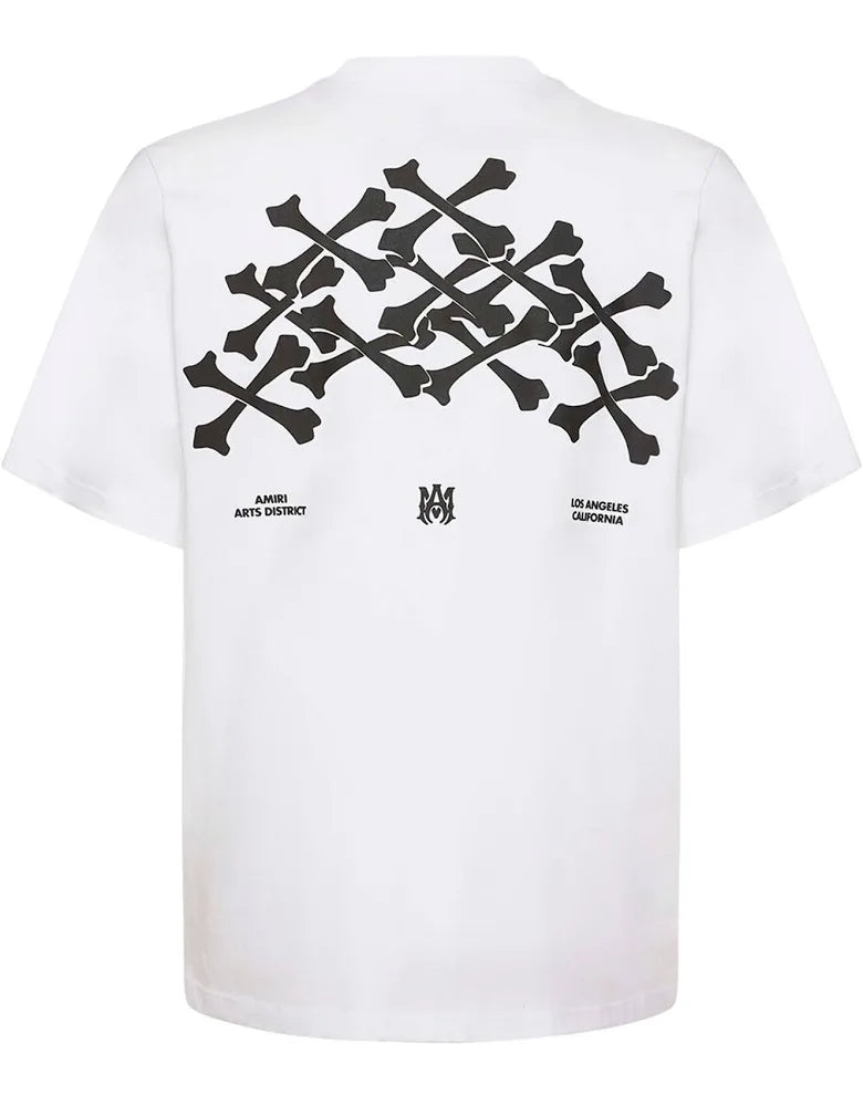 Amiri White Hollywood Bones Stacked T-Shirt - M