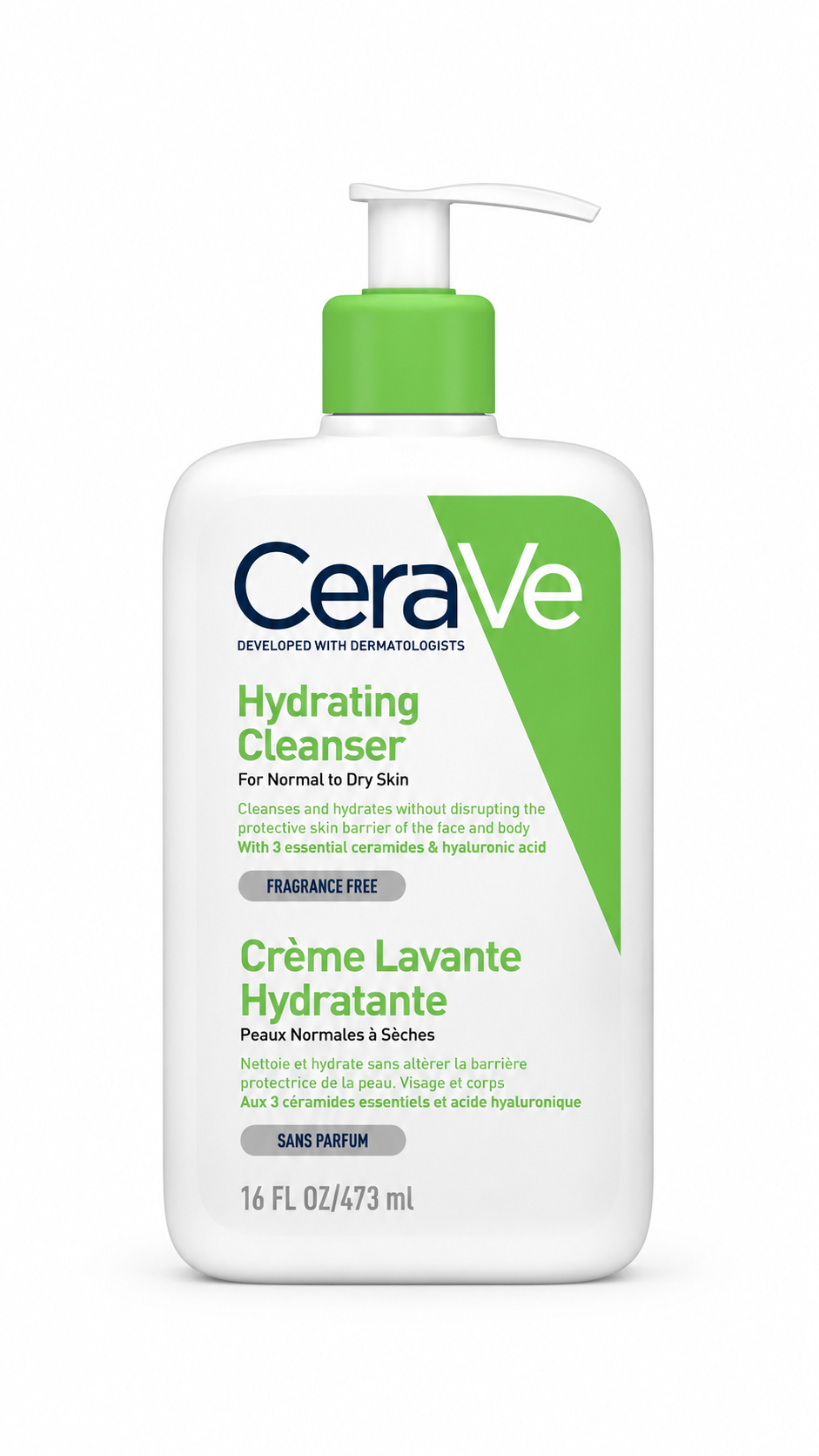 CeraVe Hydrating Cleanser, for normal to dry skin  care face wash, 473ml