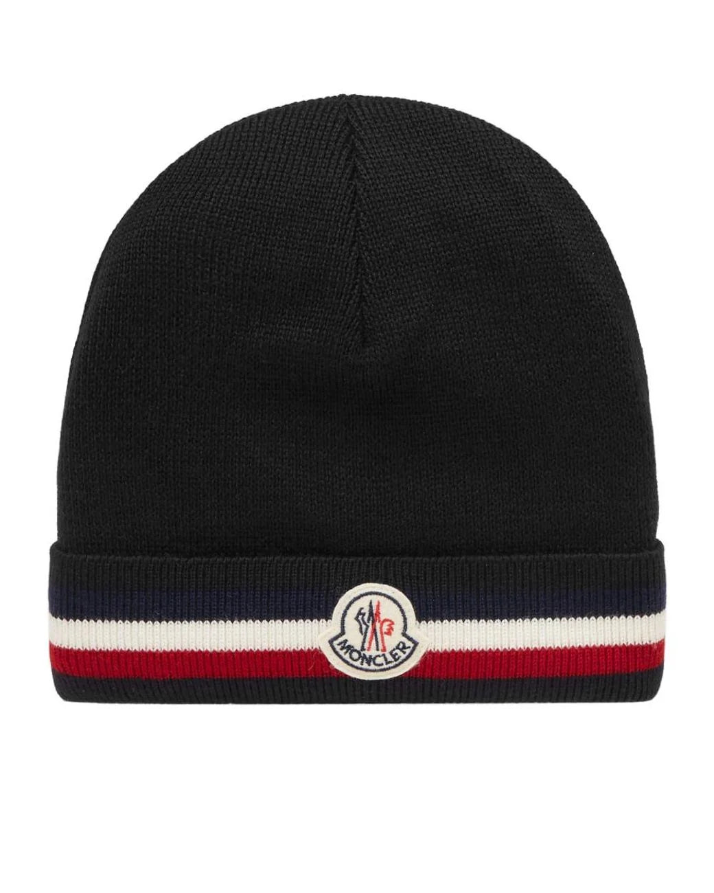 Moncler Tri-Colour Beanie - Black 🔌