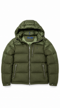 POLO RALPH LAUREN MENS KHAKI DOWN JACKET MEDIUM WOOL GREEN I Authenticity Guaranteed