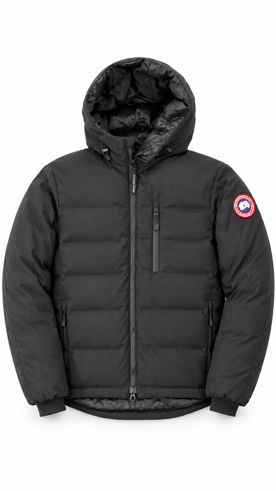 Canada Goose Lodge Hoody Men’s Black Hooded Down Puffer Full Zip Jacket I Authenticity Guaranteed