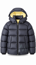 Moncler Wilms Men’s Black Hooded Puffer Jacket Polyamide Zip Logo I Authenticity Guaranteed