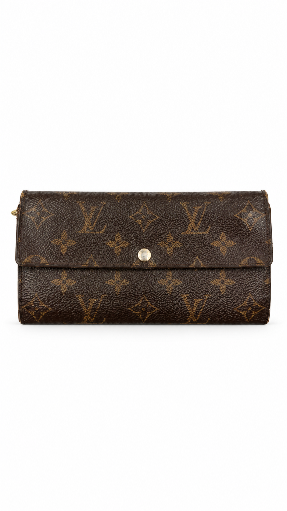 Louis Vuitton Sarah Monogram Long Wallet Brown I Authenticity Guaranteed