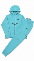 Nike Tech Fleece New Season Tracksuit Mens Teal Blue
