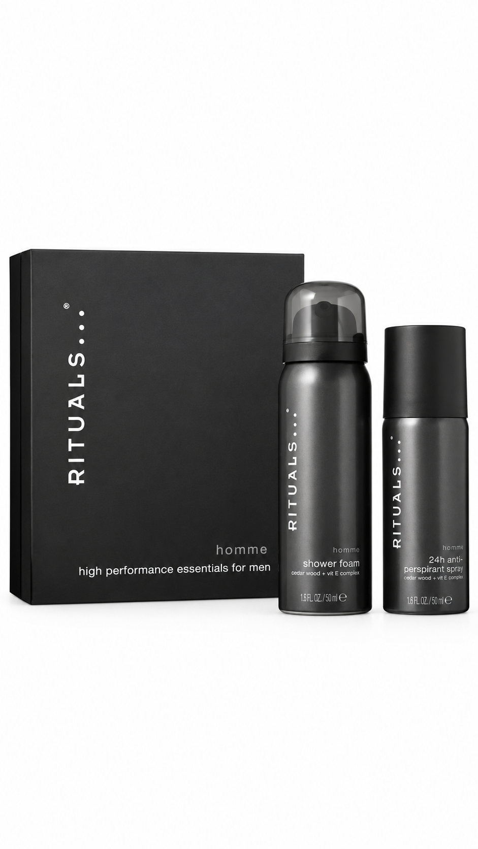 Rituals - Homme gift set for men: bath foam 50 ml + deodorant spray 50 ml