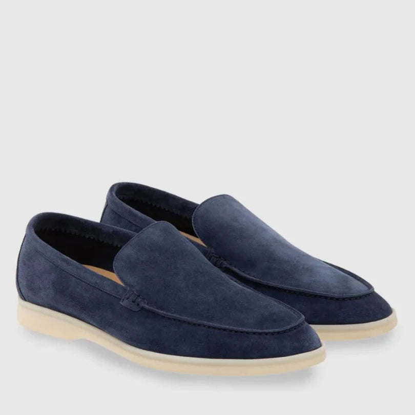 LORO PIANA SUMMER WALK SUEDE LOAFERS - DARK NAVY BLUE☑️