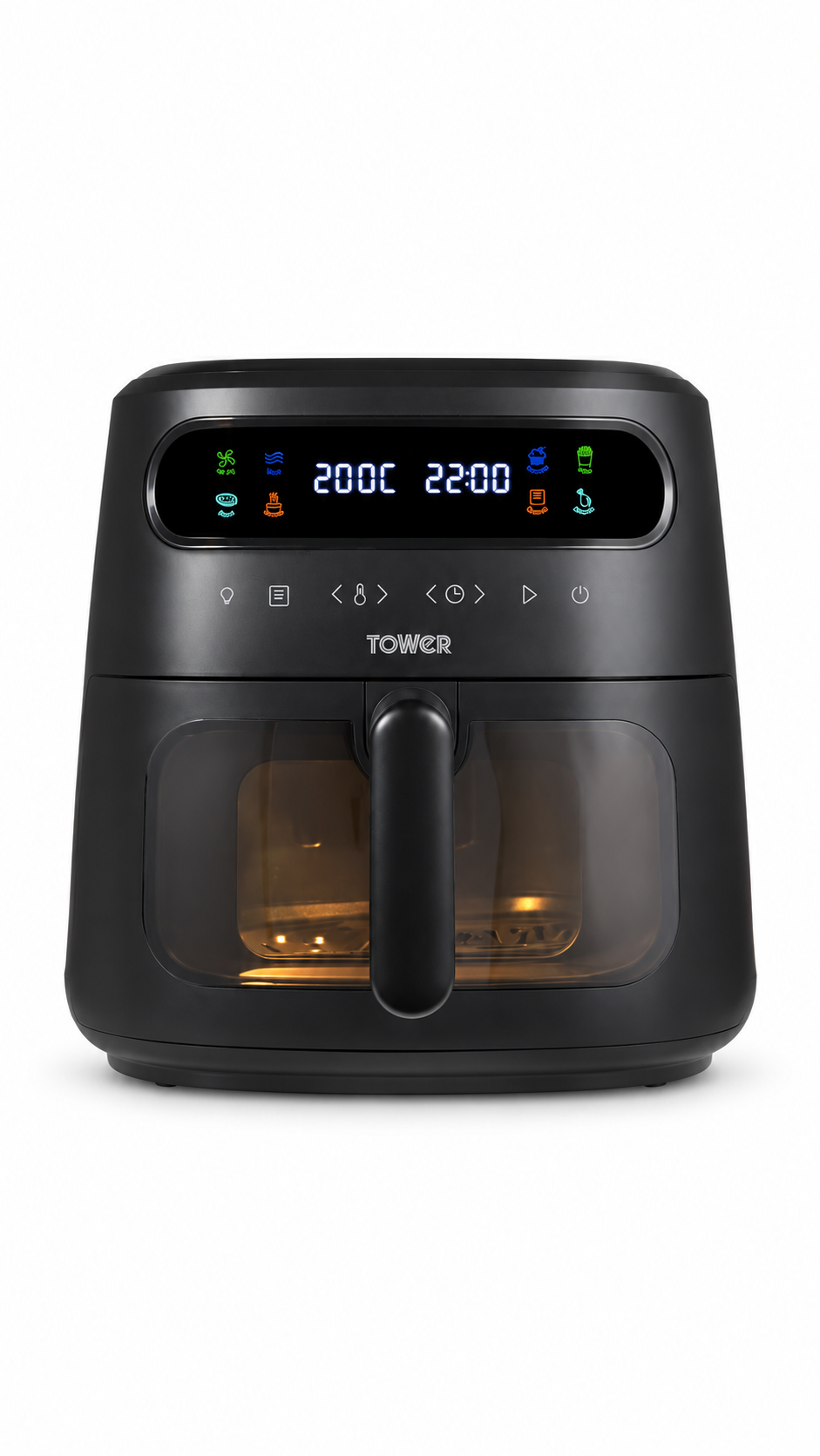 Tower, Air Fryer with Colour Digital Display T17123, Vortx Vizion 7.5L, 1900W