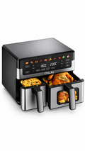 OYAJIA 12L Dual Air Fryer Digital Cooker Oven 8-in-1 Healthy Viewing Window