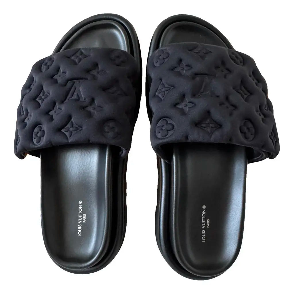 LV pool pillow mules