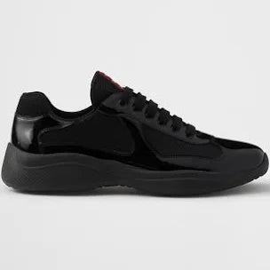 Patent leather and technical fabric Prada America's Cup sneakers