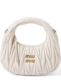 MIU MIU Wander matelassé nappa leather hobo bag