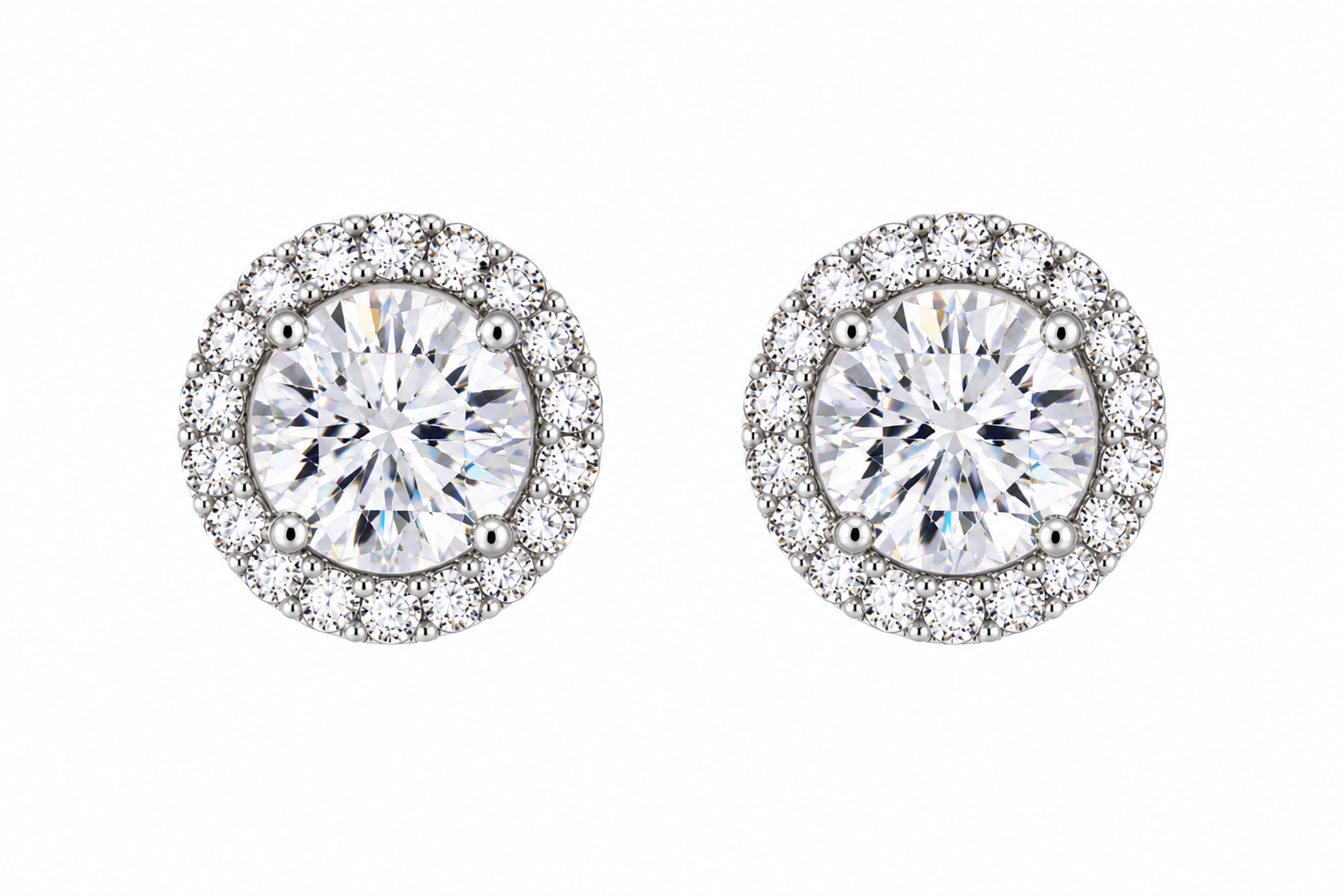 Swarovski Una Angelic Crystal Stud Earrings Round Cut