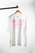 Gallery Dept. Pink Logo T-Shirt - White - Medium 🌀