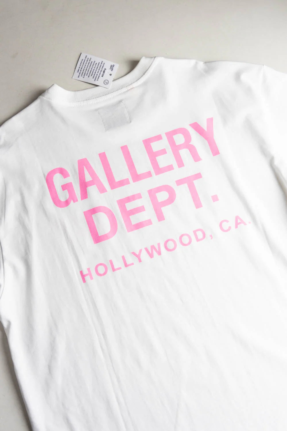Gallery Dept. Pink Logo T-Shirt - White - Medium 🌀