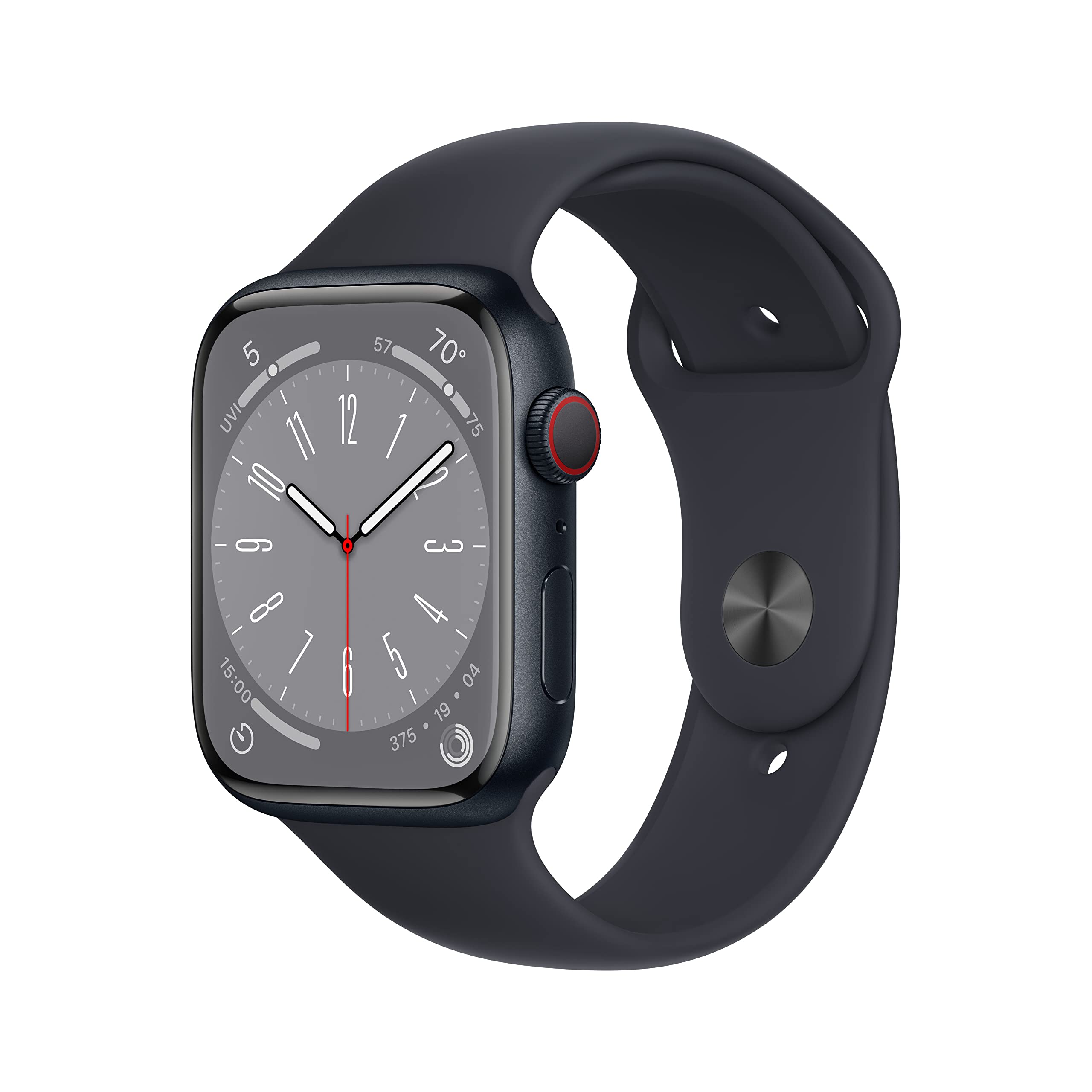 Apple Watch Series 8 GPS Midnight Aluminium 45mm Black Sport Band