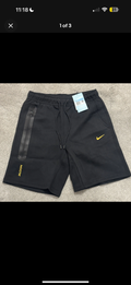Nike Fleece Nocta Shorts Mens Black/Yellow