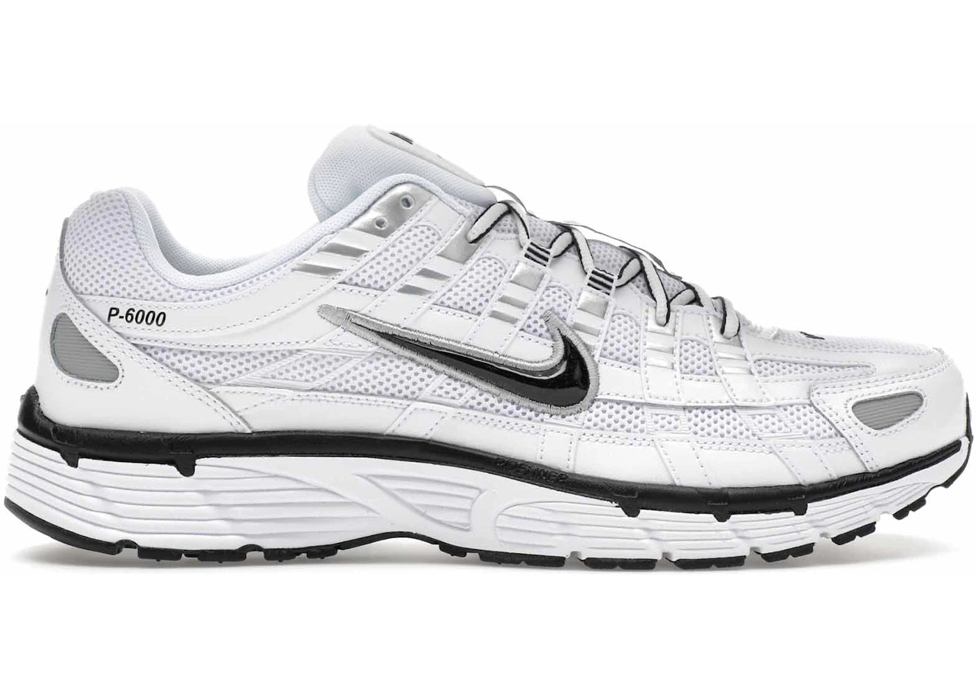 Nike P-6000 White Black Metallic Silver P6000