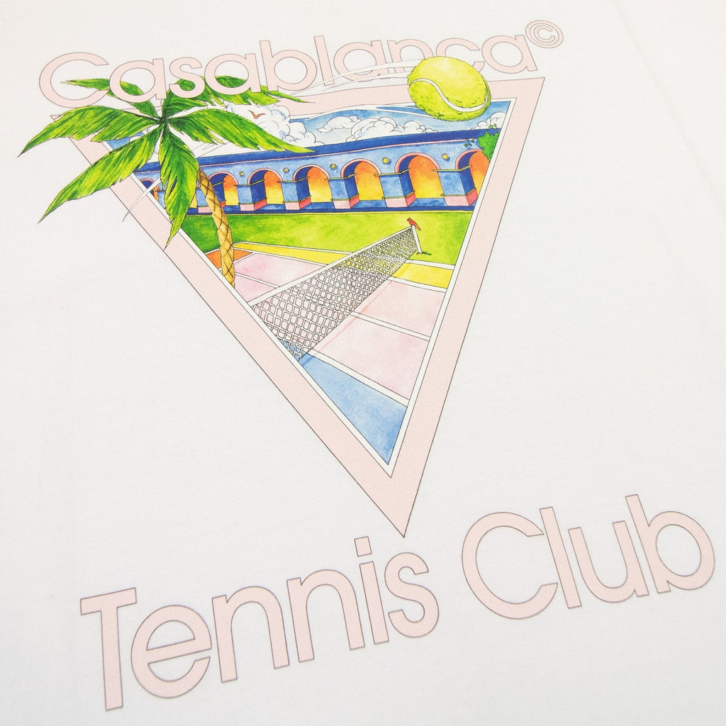 Casablanca Tennis Club Icon Screen Printed T Shirt - Authenticity guaranteed