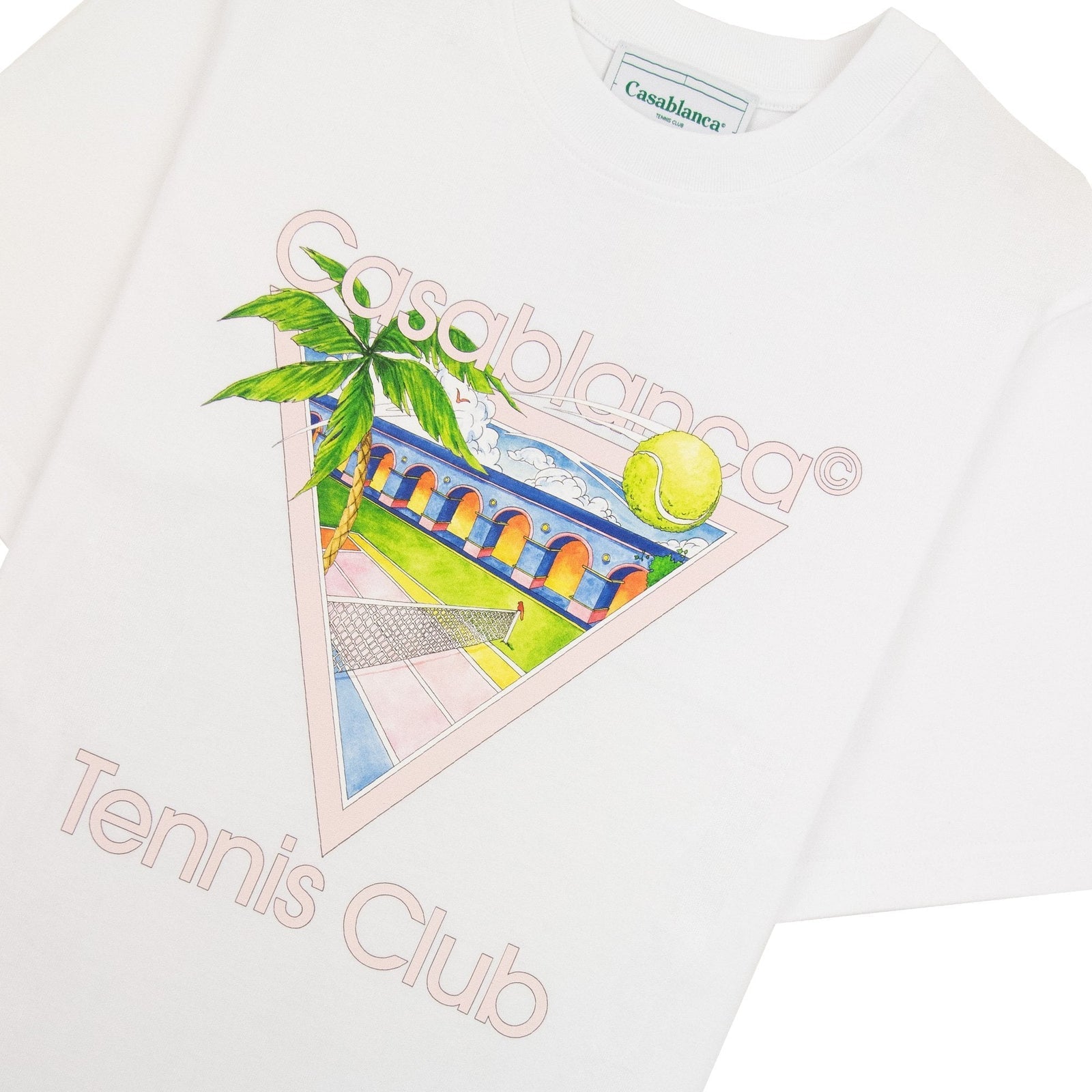 Casablanca Tennis Club Icon Screen Printed T Shirt - Authenticity guaranteed
