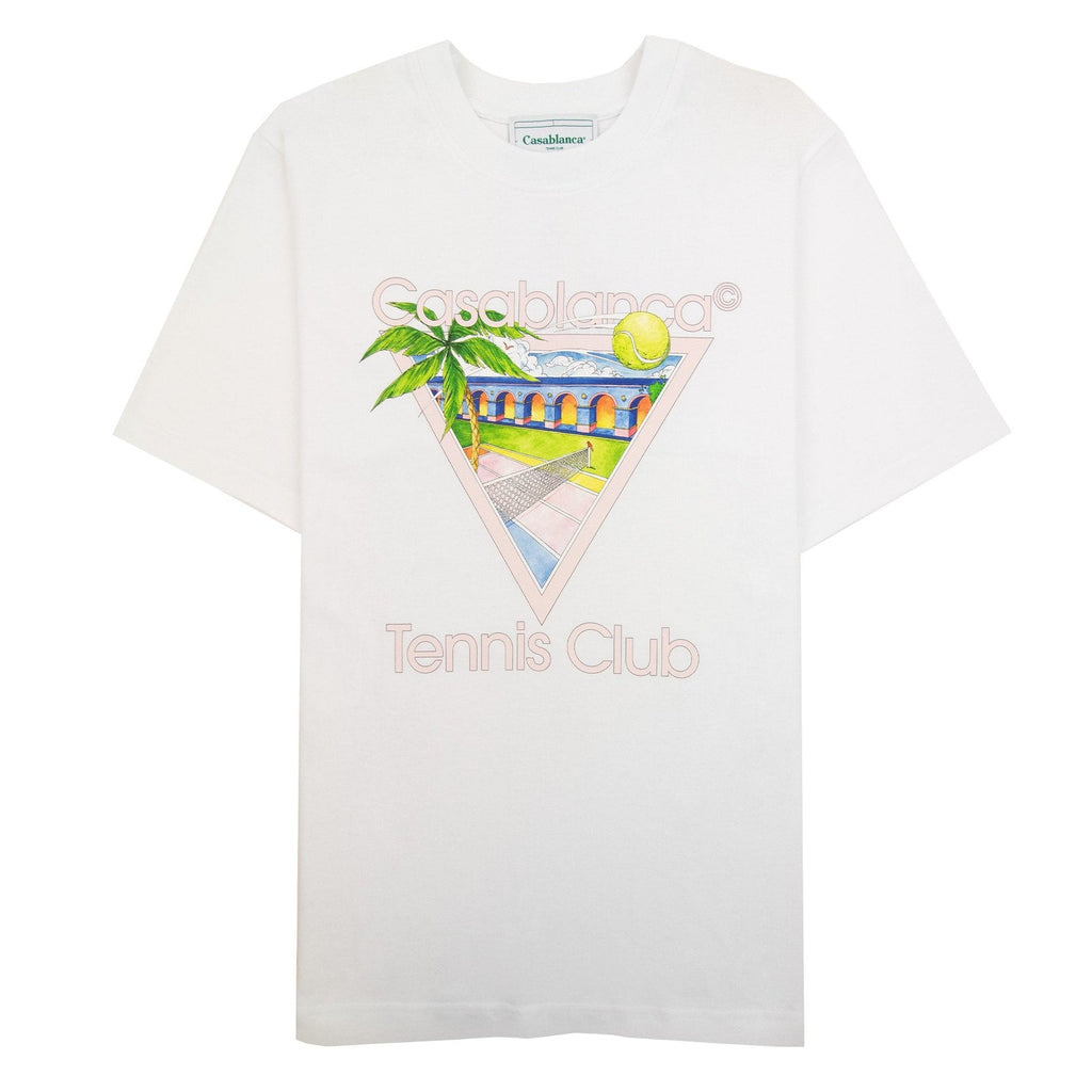 Casablanca Tennis Club Icon Screen Printed T Shirt - Authenticity guaranteed