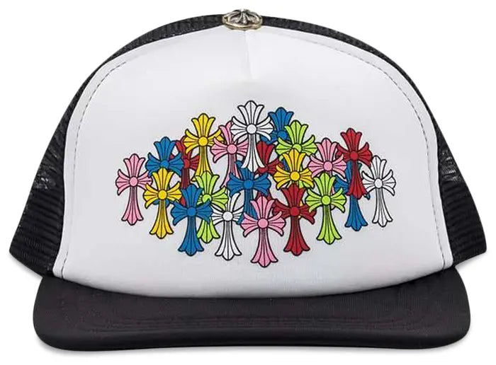 Chrome Hearts Multi Cross Trucker Hat 'Black/White' Authenticity Guaranteed☑️