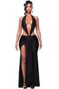 Yagi World Belize Onyx Plunge Dress