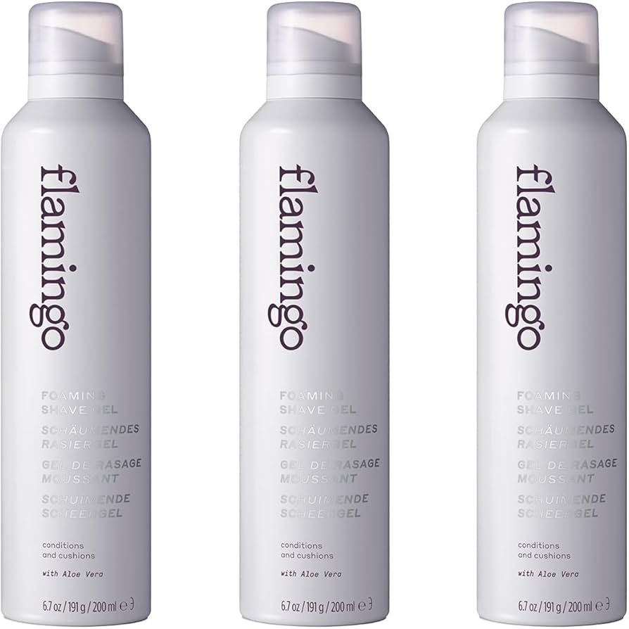 Flamingo Foaming Shaving Gel With Aloe Vera - 6X 30Ml Holiday Travel Size
