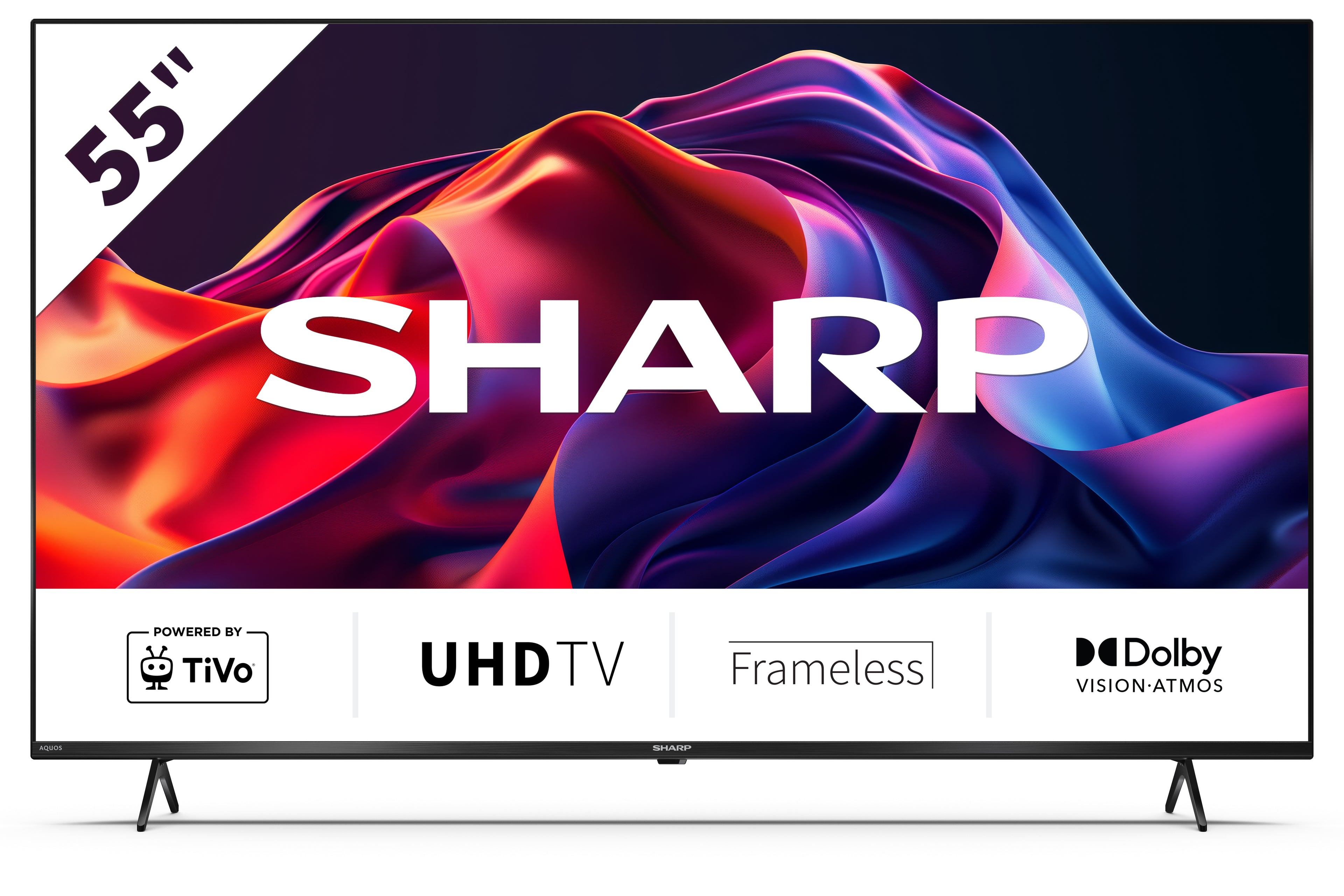Sharp 55GK4145K 4K Ultra HD 60Hz Frameless 55'' Smart LED TV - Black {No Stand}