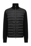 MONCLER QUILTED WOOL BLEND CARDIGAN