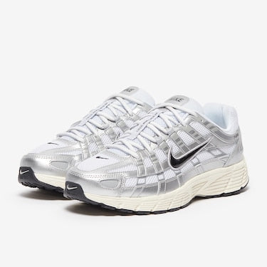 Nike P6000 White Metallic Silver Black