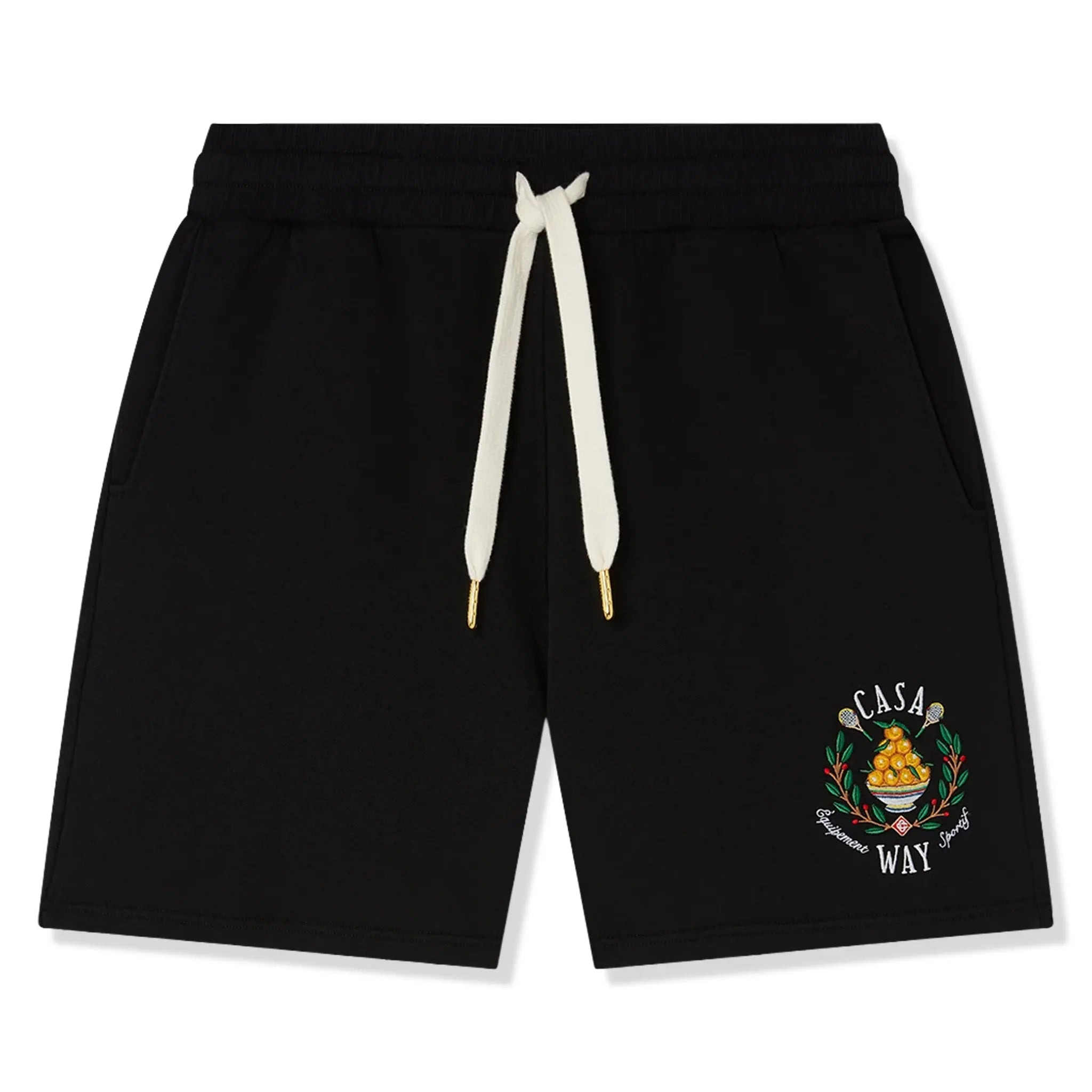 Black Casablanca embroidered shorts