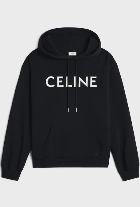 CELINE LOOSE HOODIE IN COTTON FLEECE