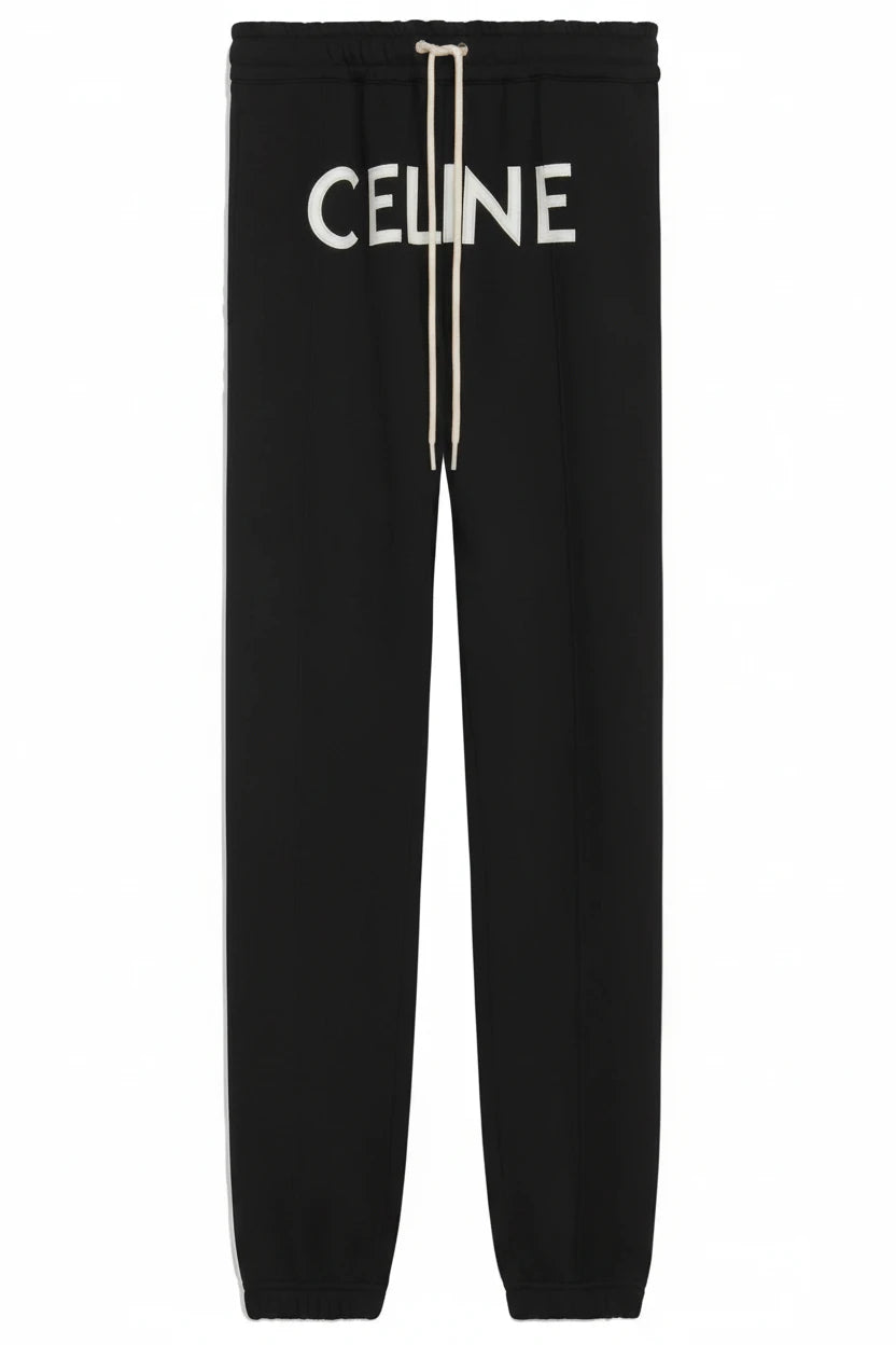 Celine Track Pants In Cotton Fleece