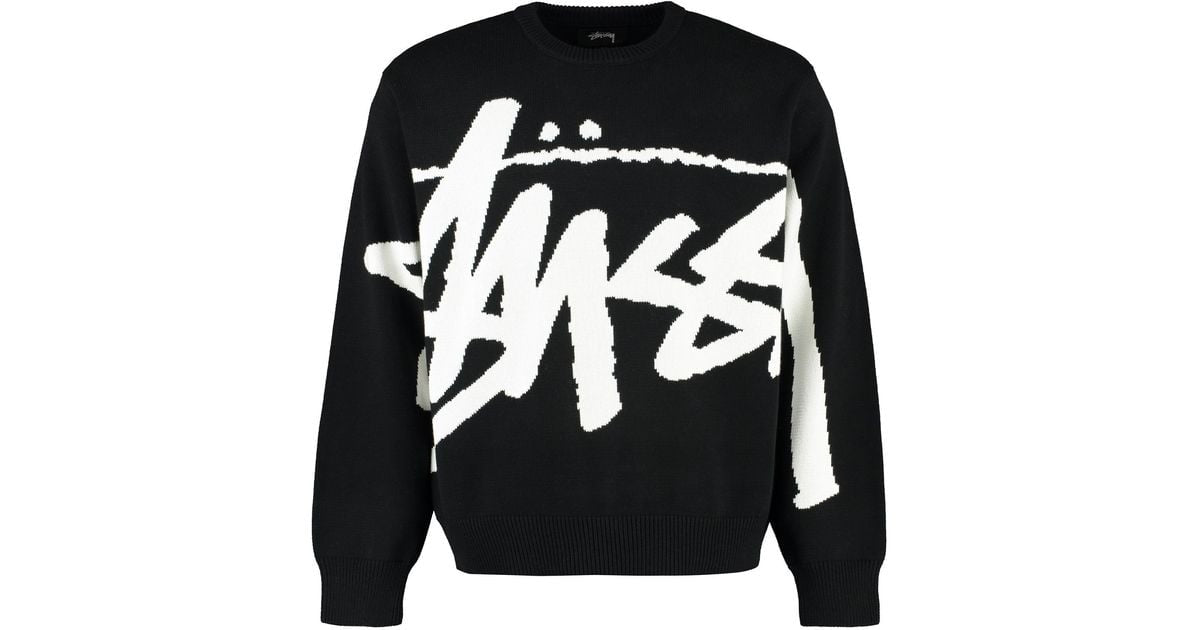 Stussy Black Knit Jumper Large