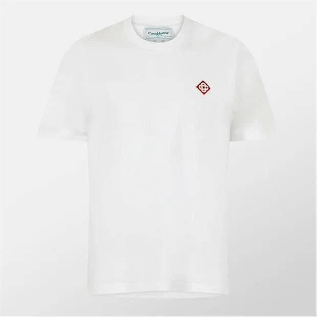 Casablanca Paris Tennis Club Embroidered Logo T-Shirt - White