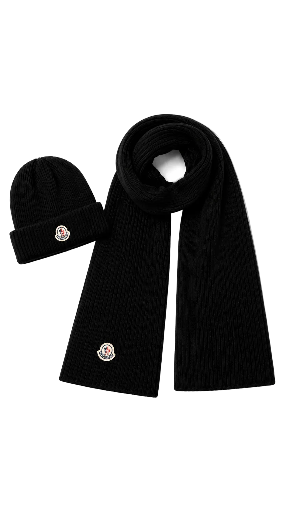 Moncler Wool Beanie & Scarf Set