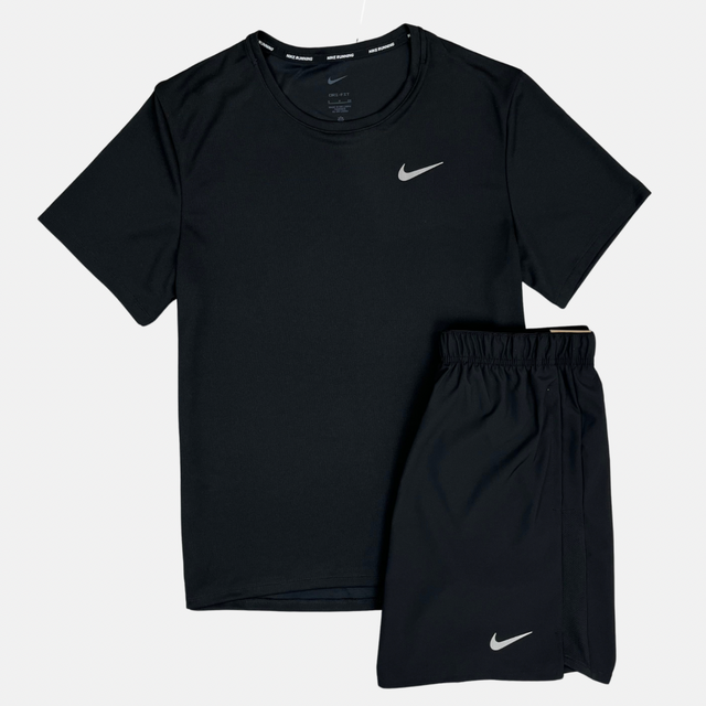 Nike Dri fit Miller 2 Piece Short Set Black Colour