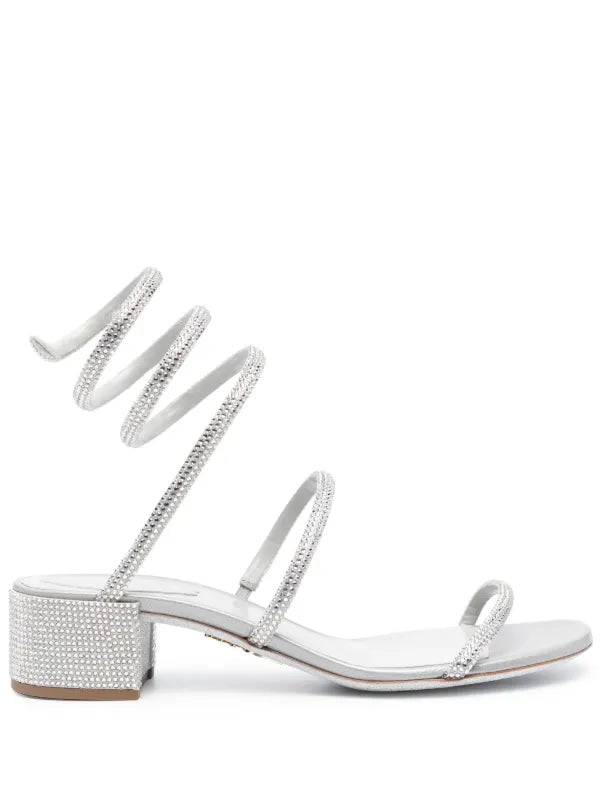René Caovilla Cleo crystal-embellished sandals☑️