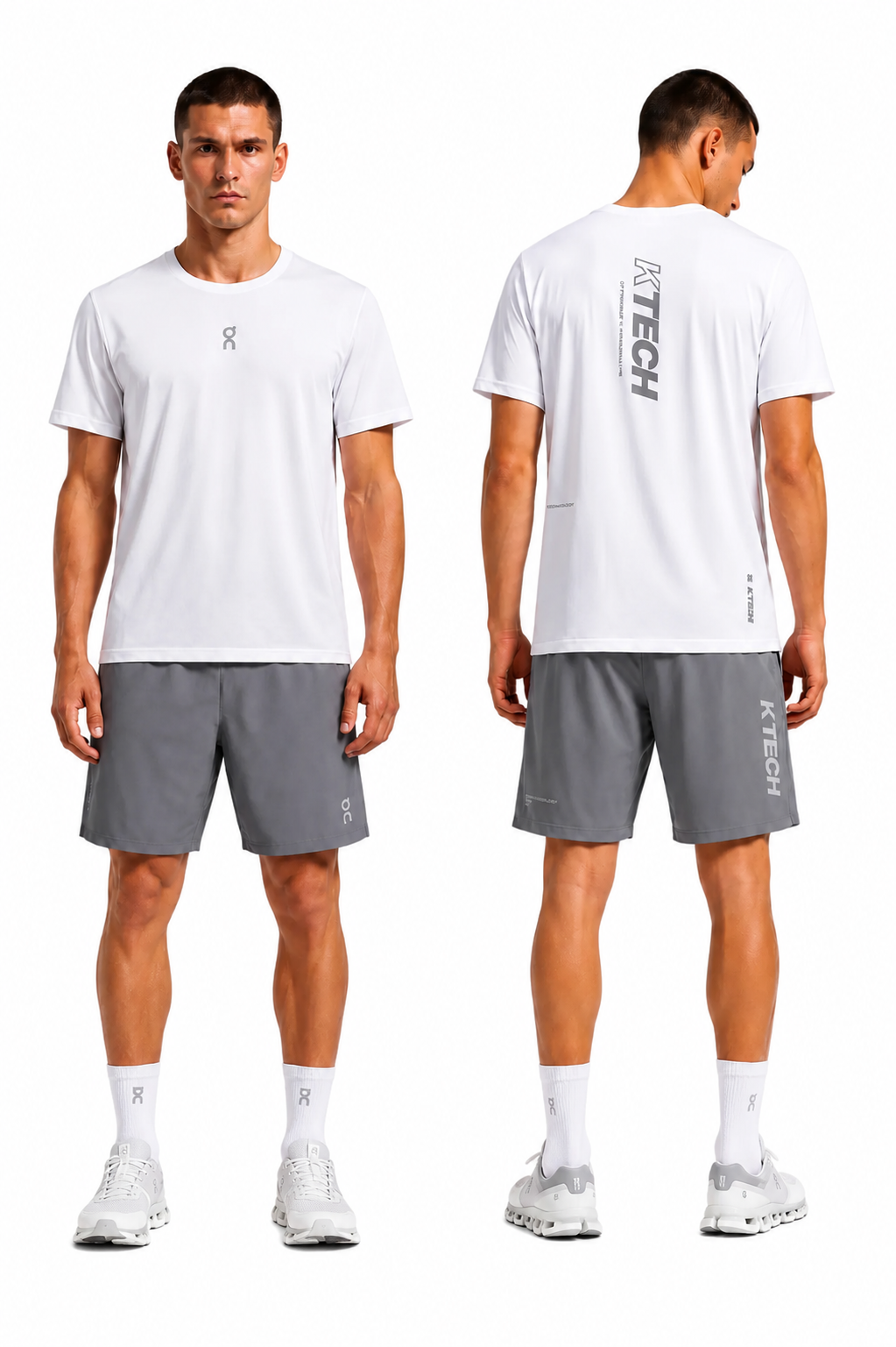 ( SALE ) Kith x On Core Tee & Short Set  - Grey