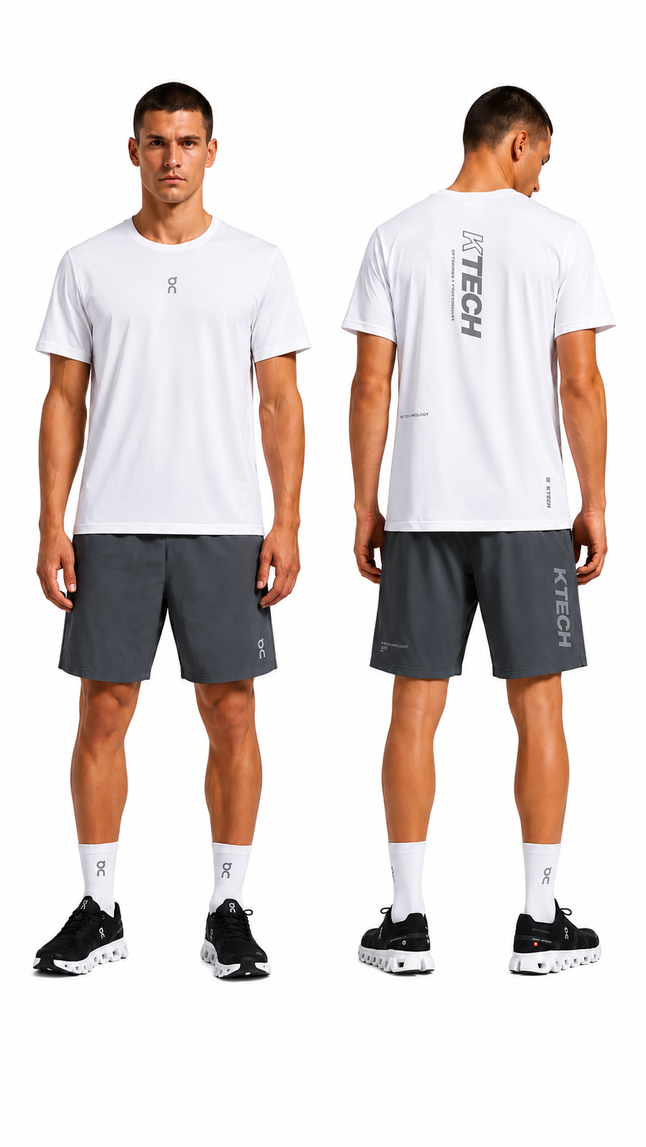 ( SALE ) Kith x On Core Tee & Short Set - Black