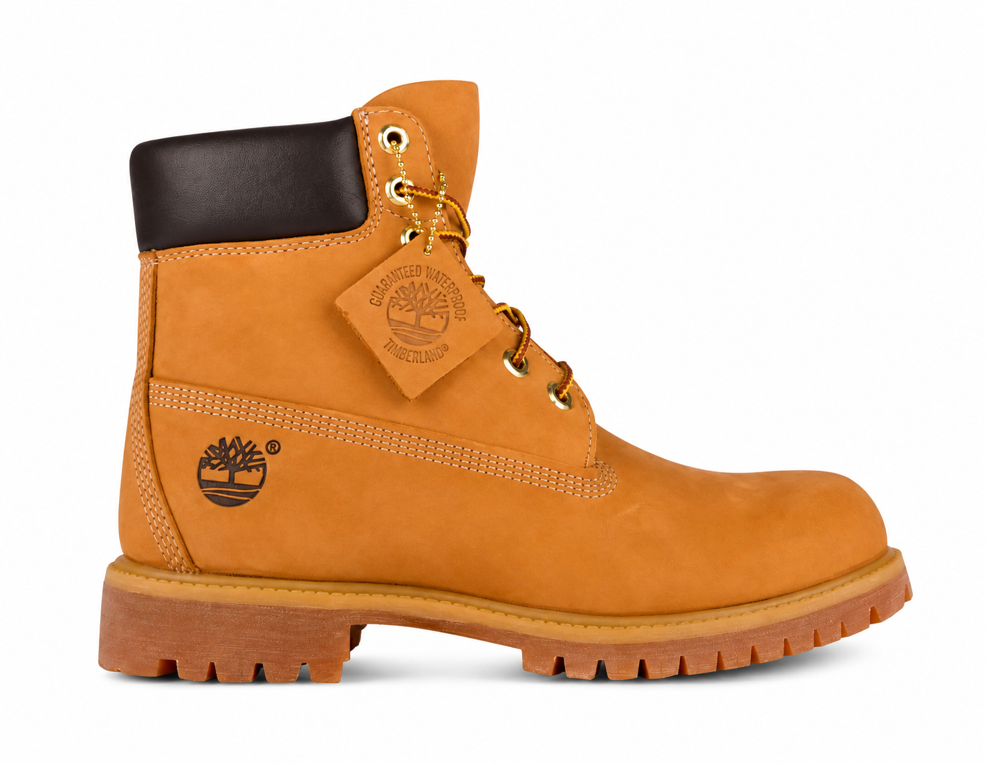 Timberland Men’s Premium 6 Inch Wheat Brown Leather Lace Up Boots