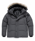 Canada Goose Arctic Program Grey Down Puffer Jacket Hood Fur Trim S/P Fusion -Authenticity Guaranteed