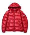 Moncler Maya Hooded Down Jacket Red Size - Authenticity Guaranteed
