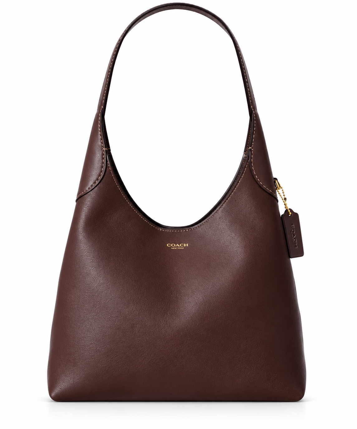 Coach Brooklyn 28 Maple Brass Natural Grain Leather Shoulder Bag - Authenticity Guaranteed